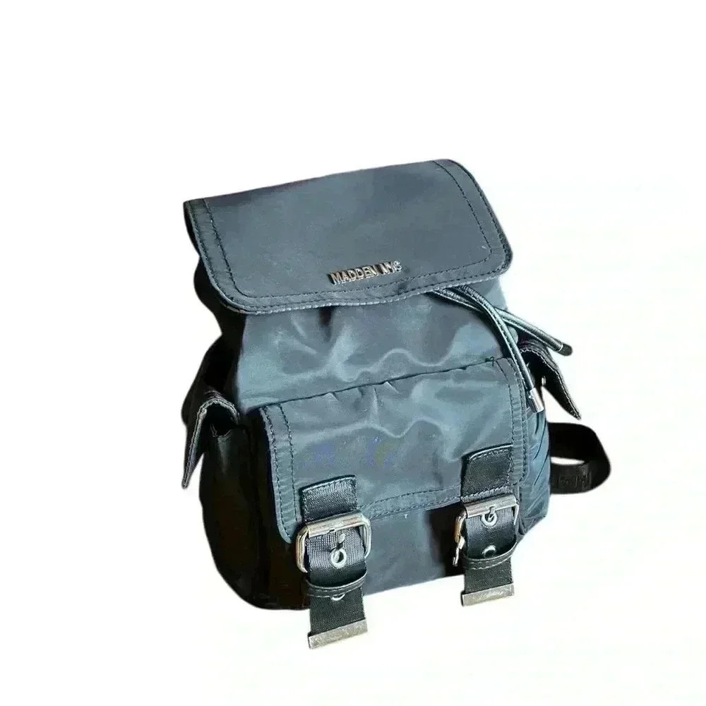 Madden-NYC-Women-s-Buckle-Flap-Backpack-Black used excellent condition